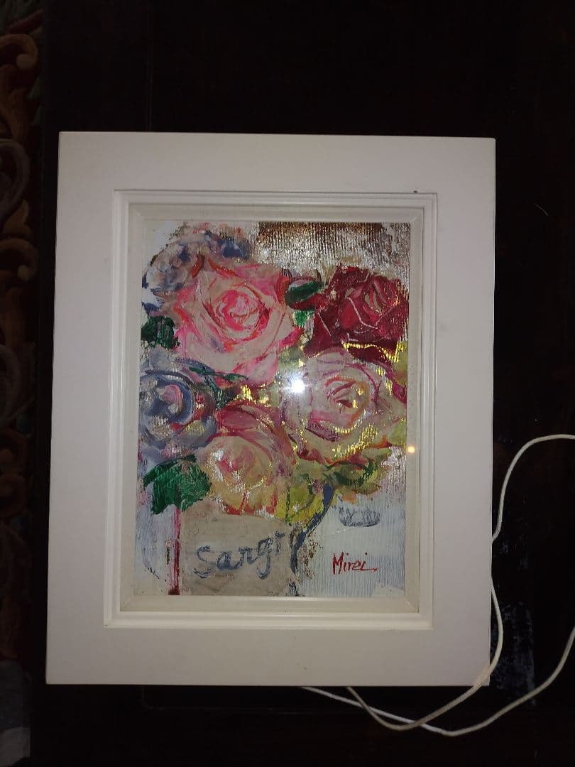 佐藤瑞玲　Mirei 油彩画 バラ　サイズ　F4