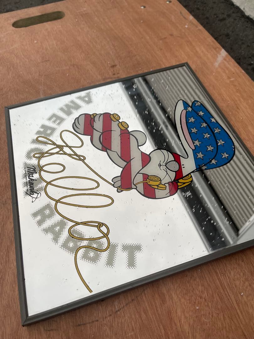 アメリカンラビット 鏡　ミラー　ヴィンテージ