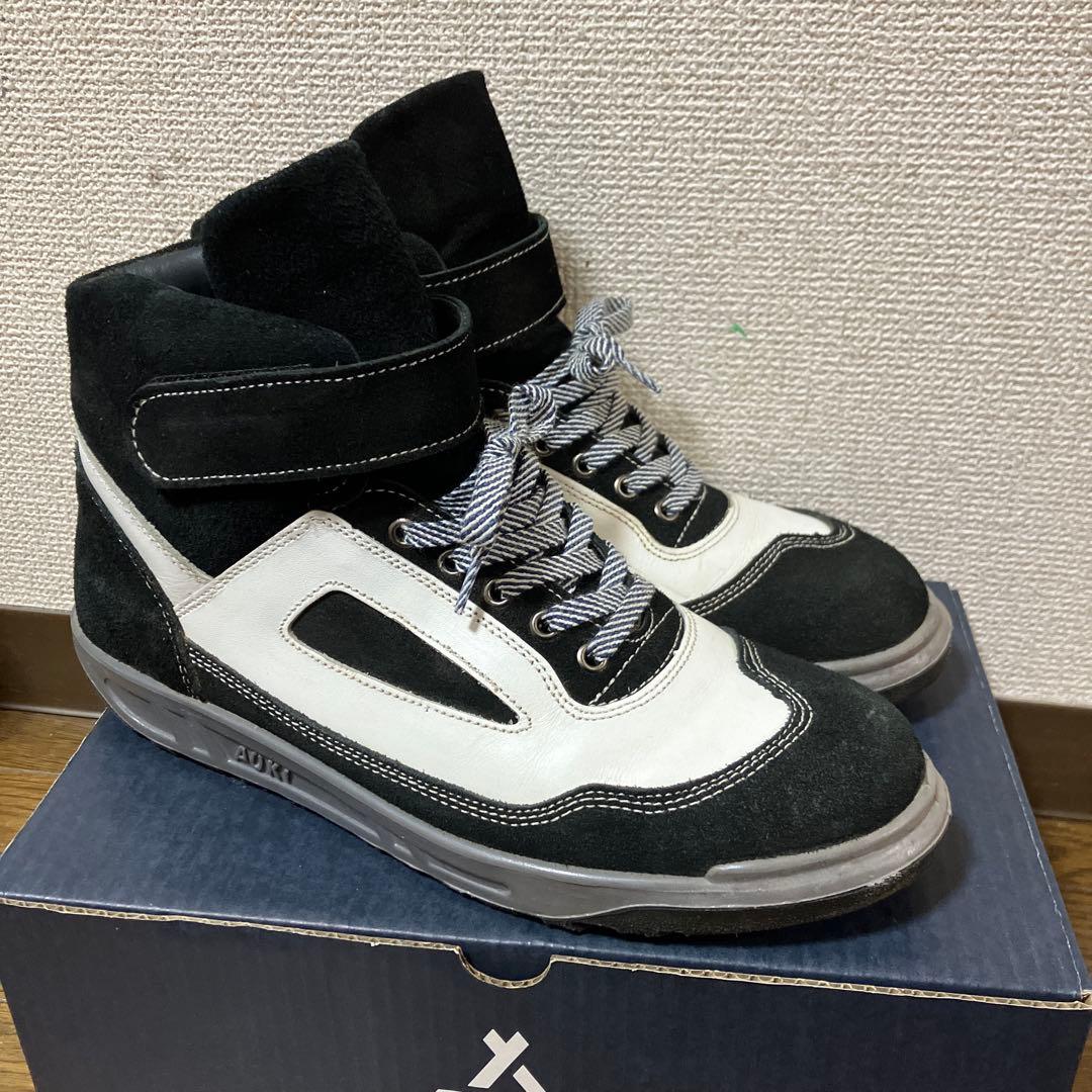 青木 安全靴 ZR-21 ブラック×ホワイト 26.5cm/#アシックス#ミズノ