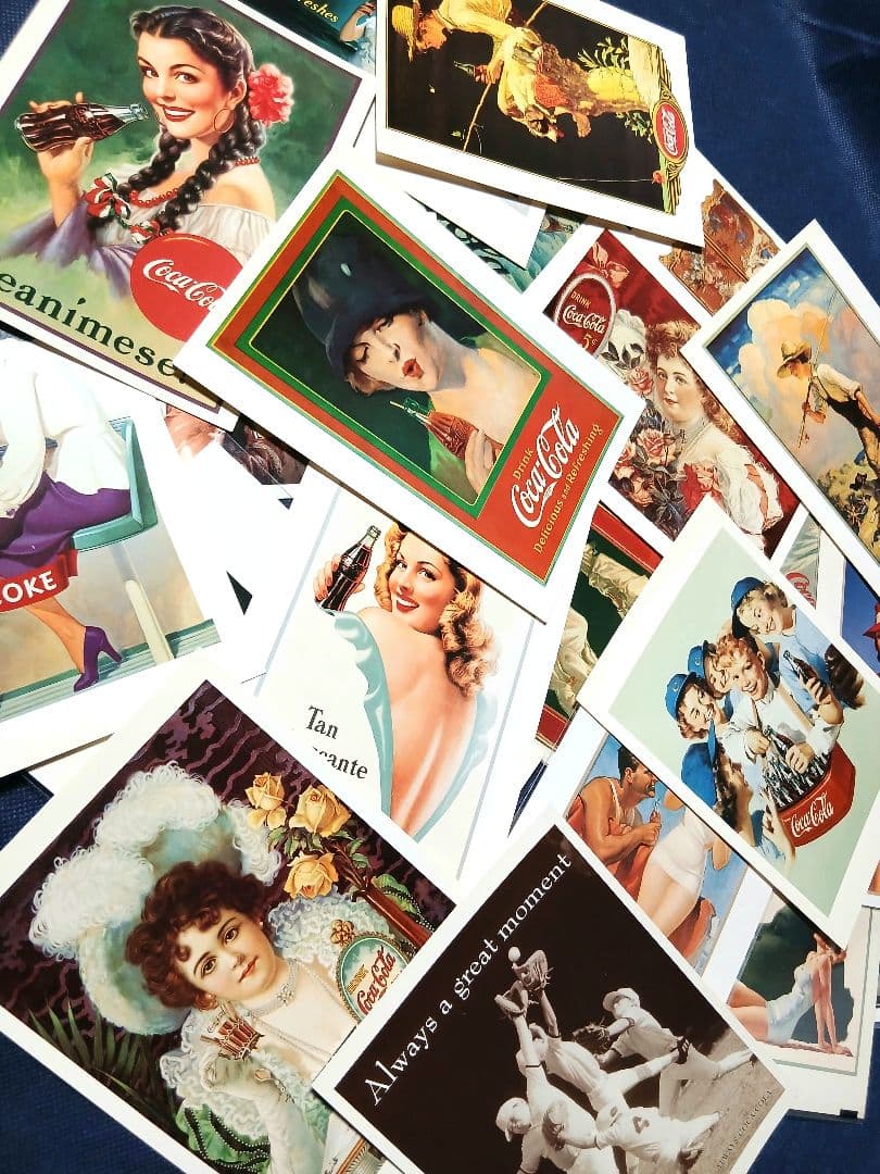 ♦️レア品♦️1920年コカ・コーラ社 限定ピンバッチ・未使用ポストカード85枚