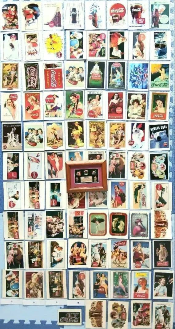 ♦️レア品♦️1920年コカ・コーラ社 限定ピンバッチ・未使用ポストカード85枚