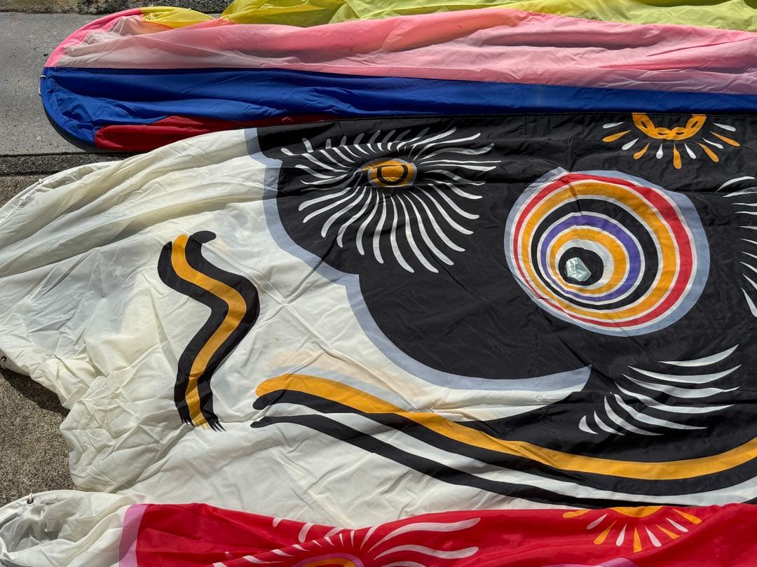 中古 鯉のぼり【B】6m 両面金太郎 こいのぼり 3色+吹流し こどもの日 節句