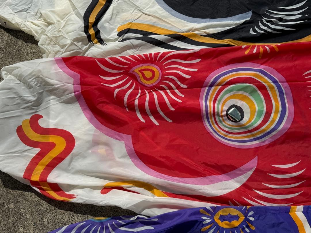 中古 鯉のぼり【B】6m 両面金太郎 こいのぼり 3色+吹流し こどもの日 節句