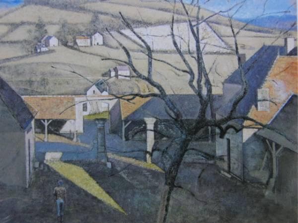 バルテュス、BALTHUS、樹のある大きな風景、希少な額装用画集より