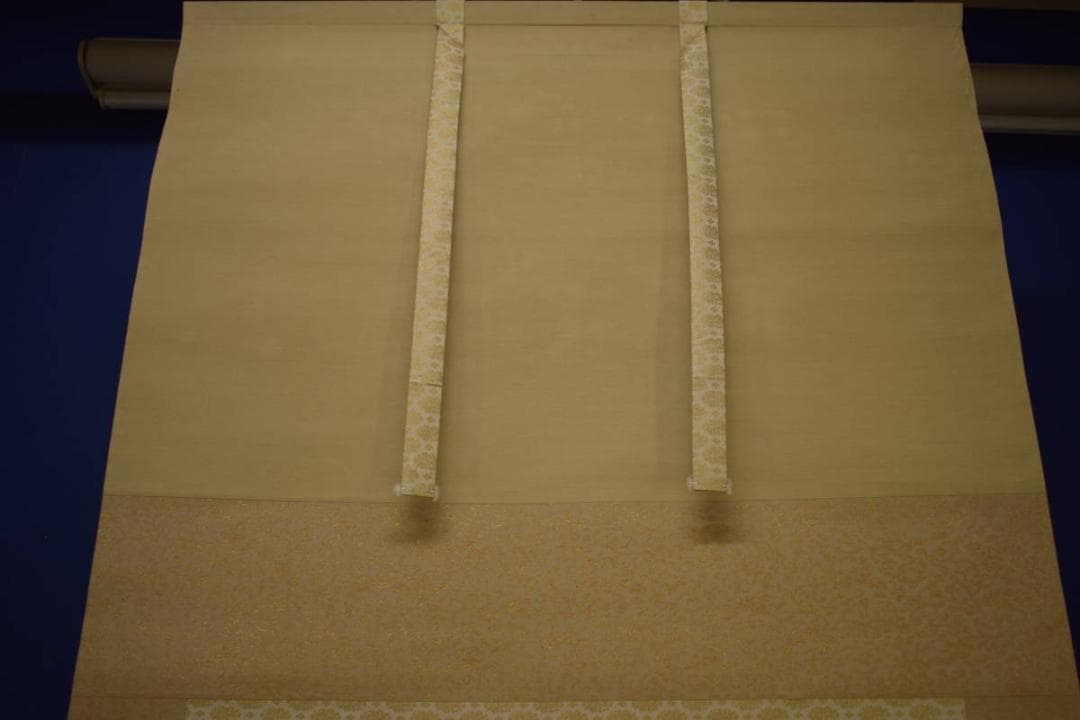 真作/荒木十畝/菊花図/桐二重箱付/布袋屋掛軸HI-772