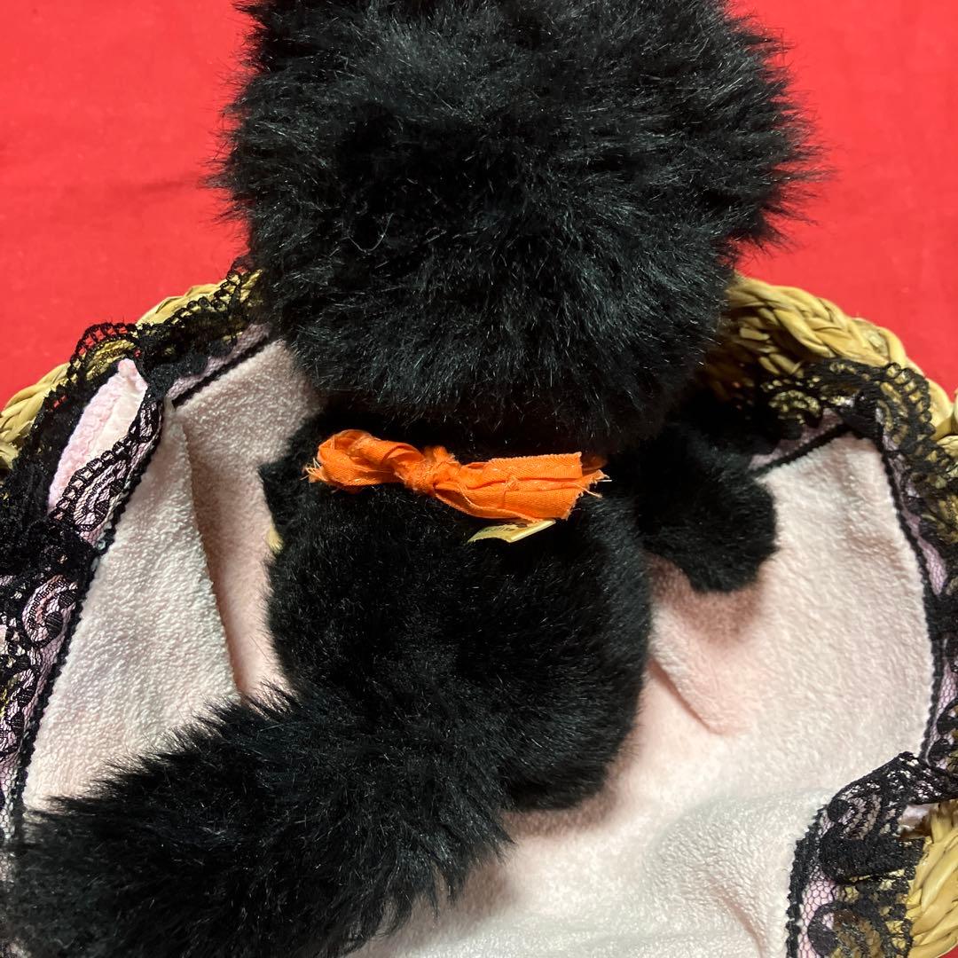 昭和レトロ 人形 ぬいぐるみ ニャンコフ 猫 黒猫 指しゃぶり