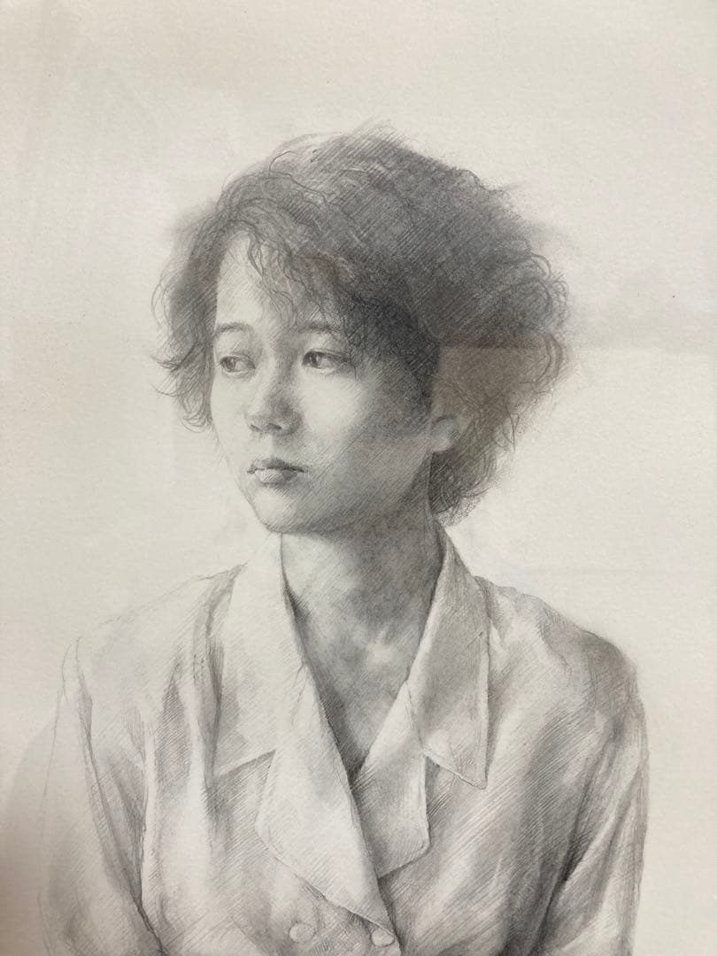 【特別出品】木原和敏 デッサン 直筆サイン 真筆 美人画 リアリズム 写実 絵画