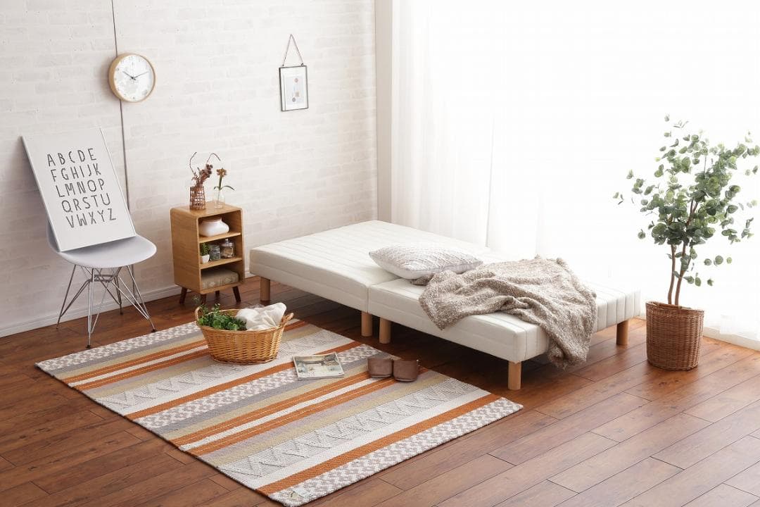 《新品・送料無料》脚付きマットレスベッド【シングル】