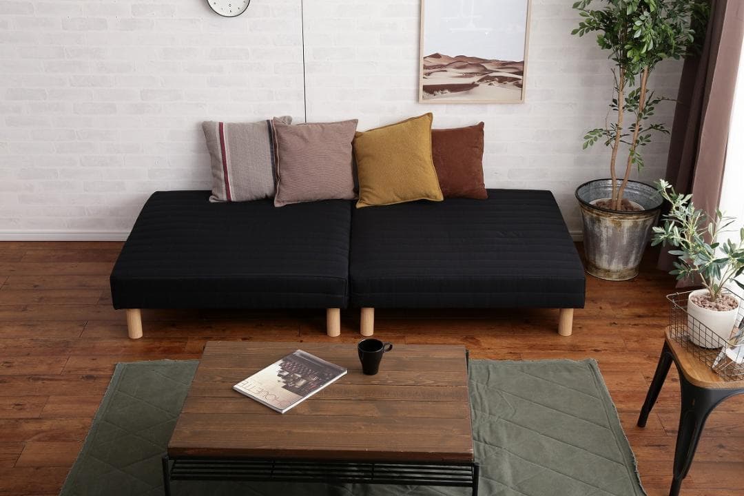 《新品・送料無料》脚付きマットレスベッド【シングル】