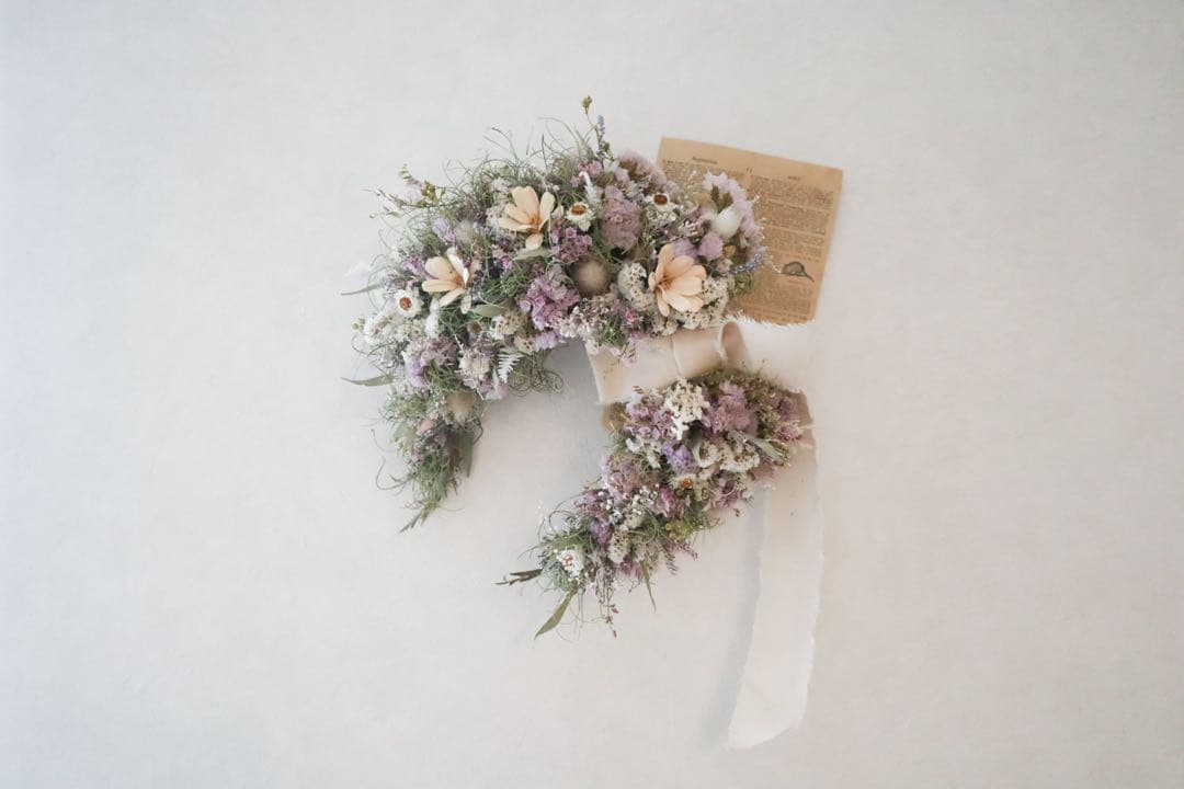 ドライフラワー　小花　リース