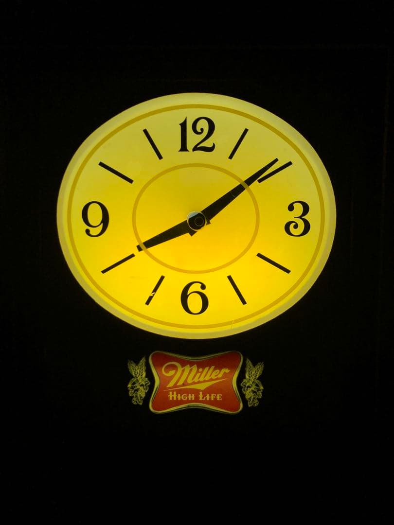 Miller beer ミラービール　ライトサイン　クロック　ビンテージ