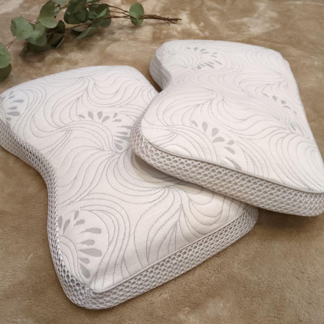 BREATHAIR　ブレスエアー　ハニカ厶ジェルマット枕　カバー付き　2個セット