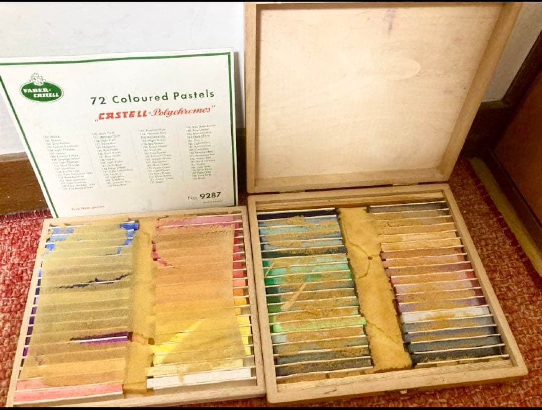⭐️FABER CASTELL パステル72色 木箱入60’s超レア物‼️