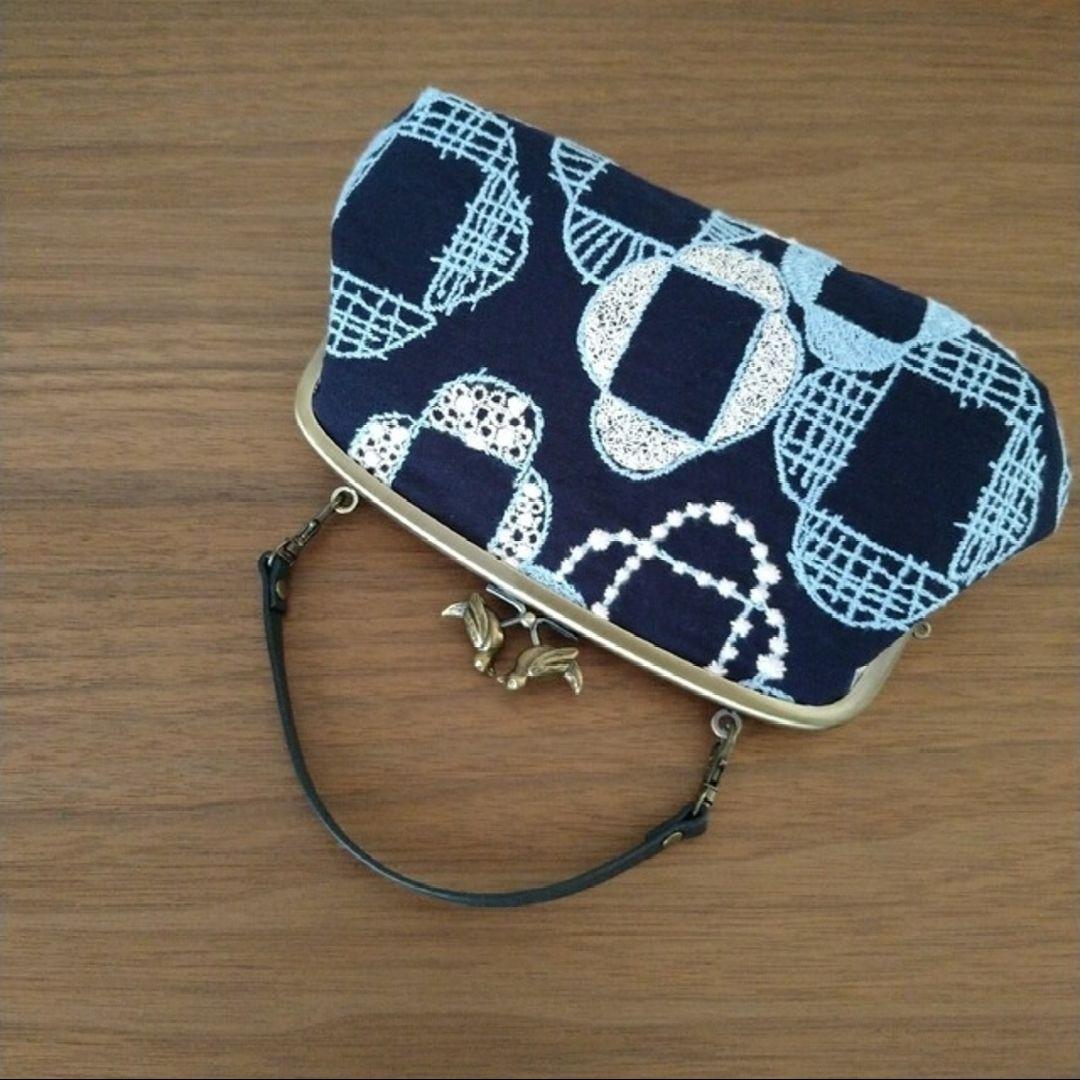 【ラスト1点】小鳥の親子がま口長財布veronica☆ミナペルホネンハンドメイド