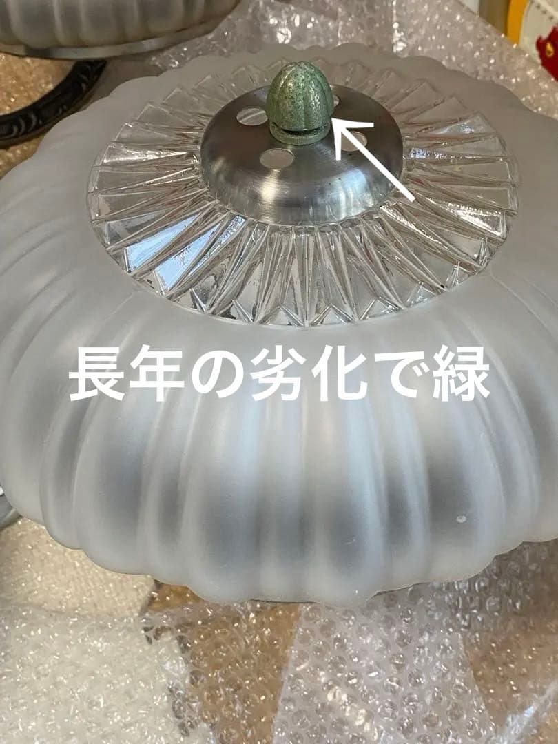 5灯　シャンデリア ホワイト ガラス