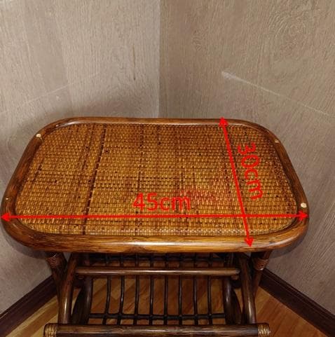 ラタン製マガジンラック ブラウン【匿名配送】