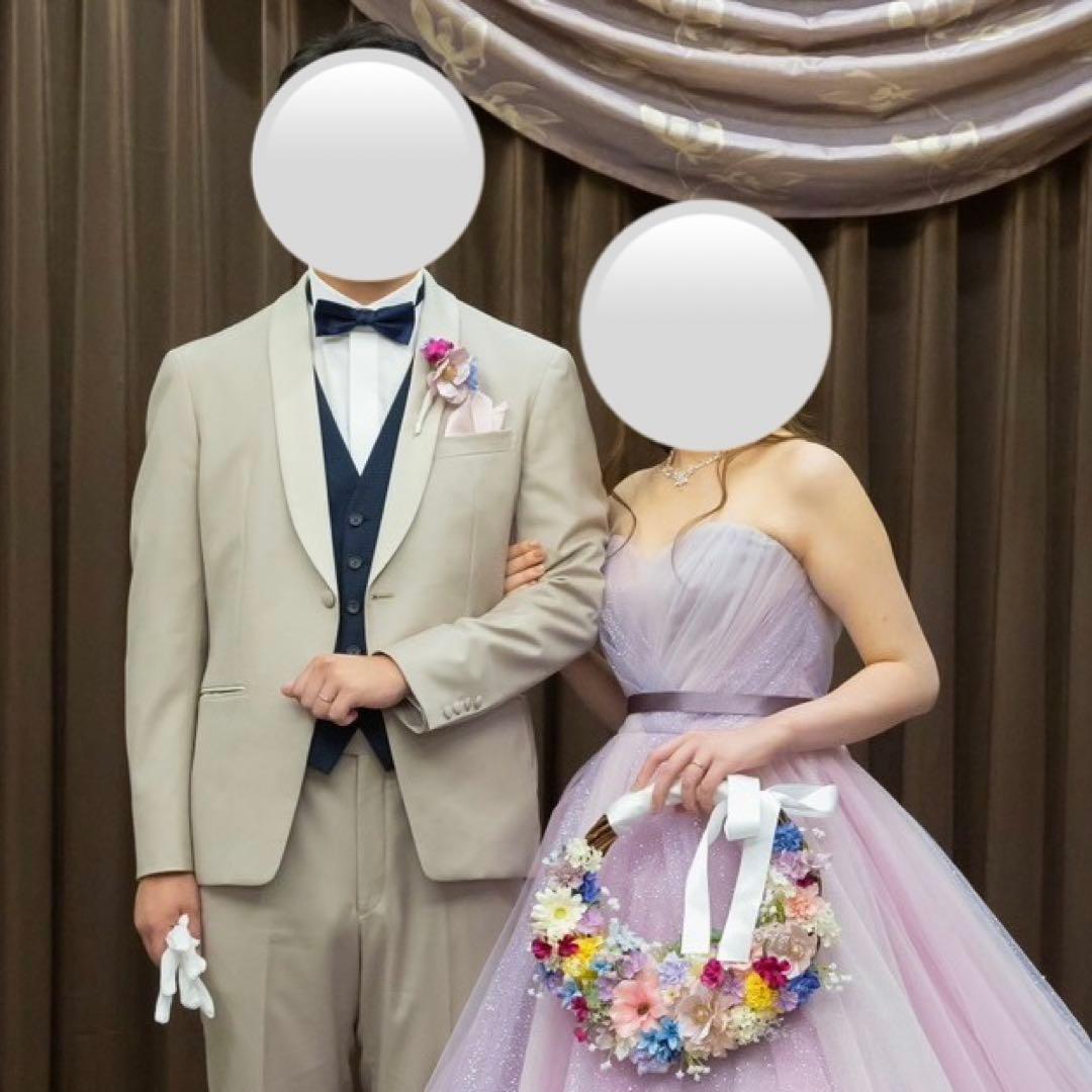 カラフルリースブーケ ブートニアセット《ラプンツェル》 結婚式