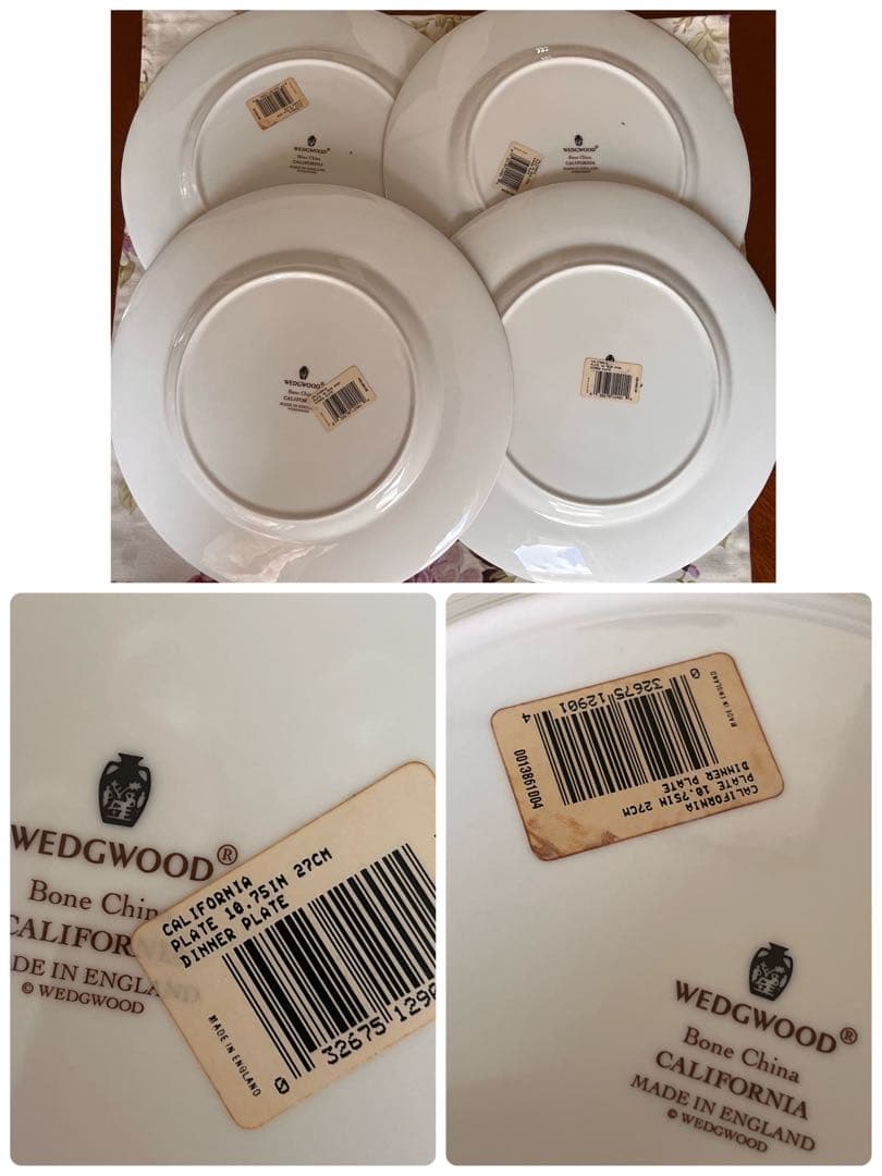 【新品】英国製　ウェッジウッド★カリフォルニア★ディナー皿　6枚