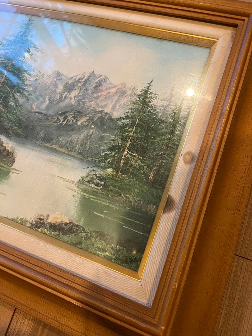 Clausen 風景画 木製フレーム付き