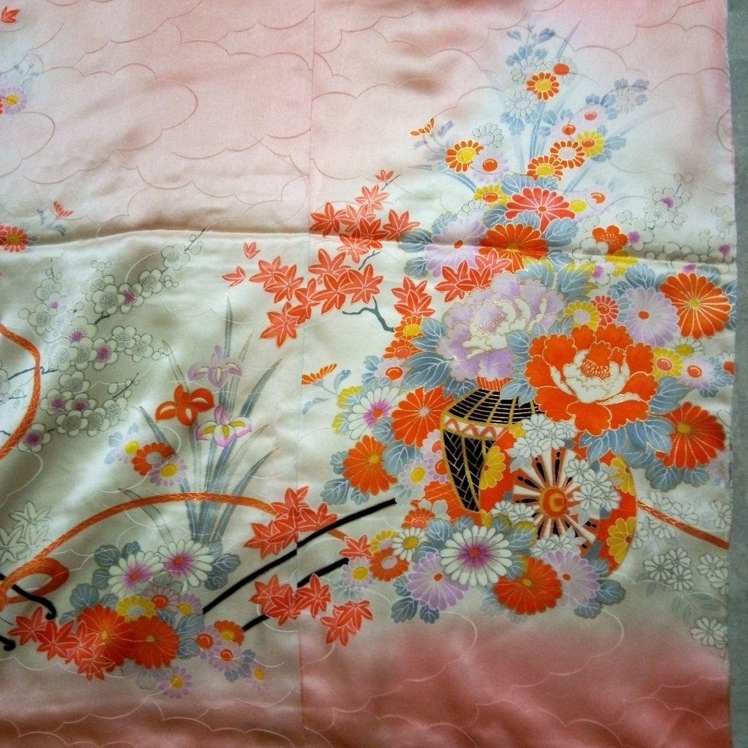 正絹【七五三7歳用】振袖、作り帯セット