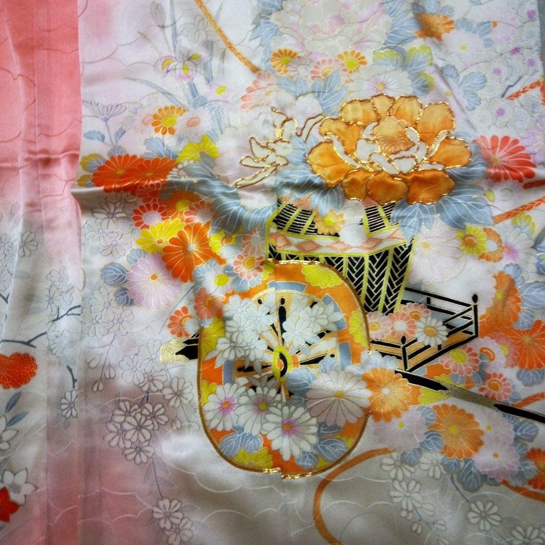 正絹【七五三7歳用】振袖、作り帯セット