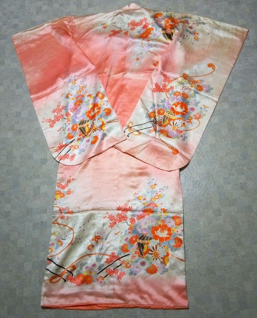 正絹【七五三7歳用】振袖、作り帯セット