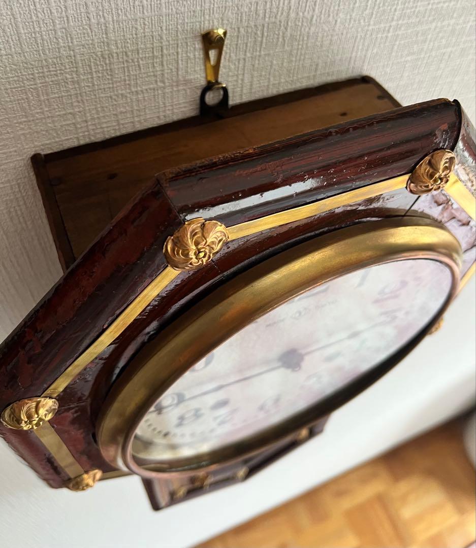 SEIKO SHA精工舎ハ角型振り子時計ゼンマイ掛け時計柱時計ボンボン時計古時計