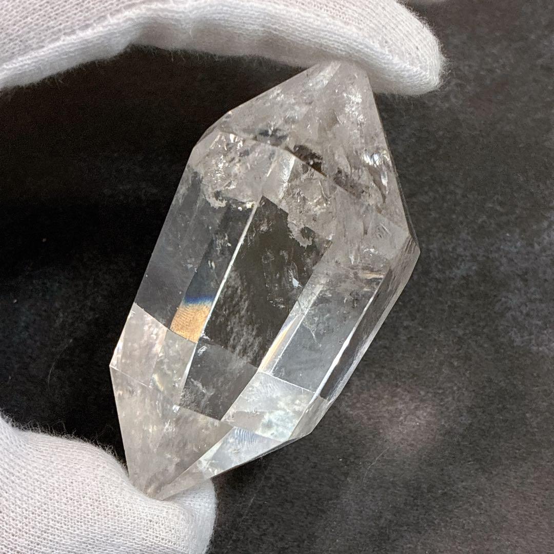 天然水晶 両剣 ロッククリスタル ダブルポイント 130g超え パワーストーン