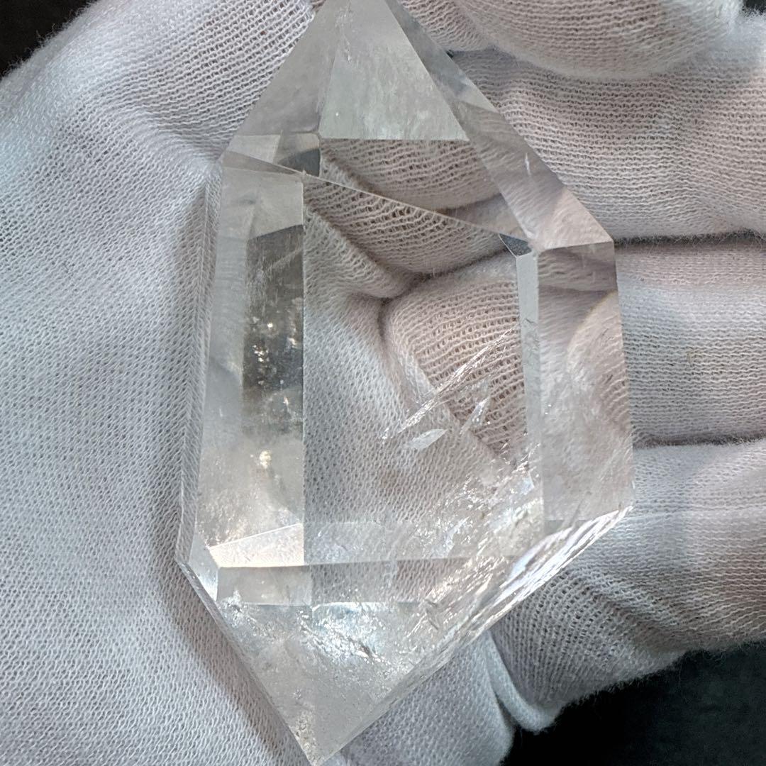 天然水晶 両剣 ロッククリスタル ダブルポイント 130g超え パワーストーン