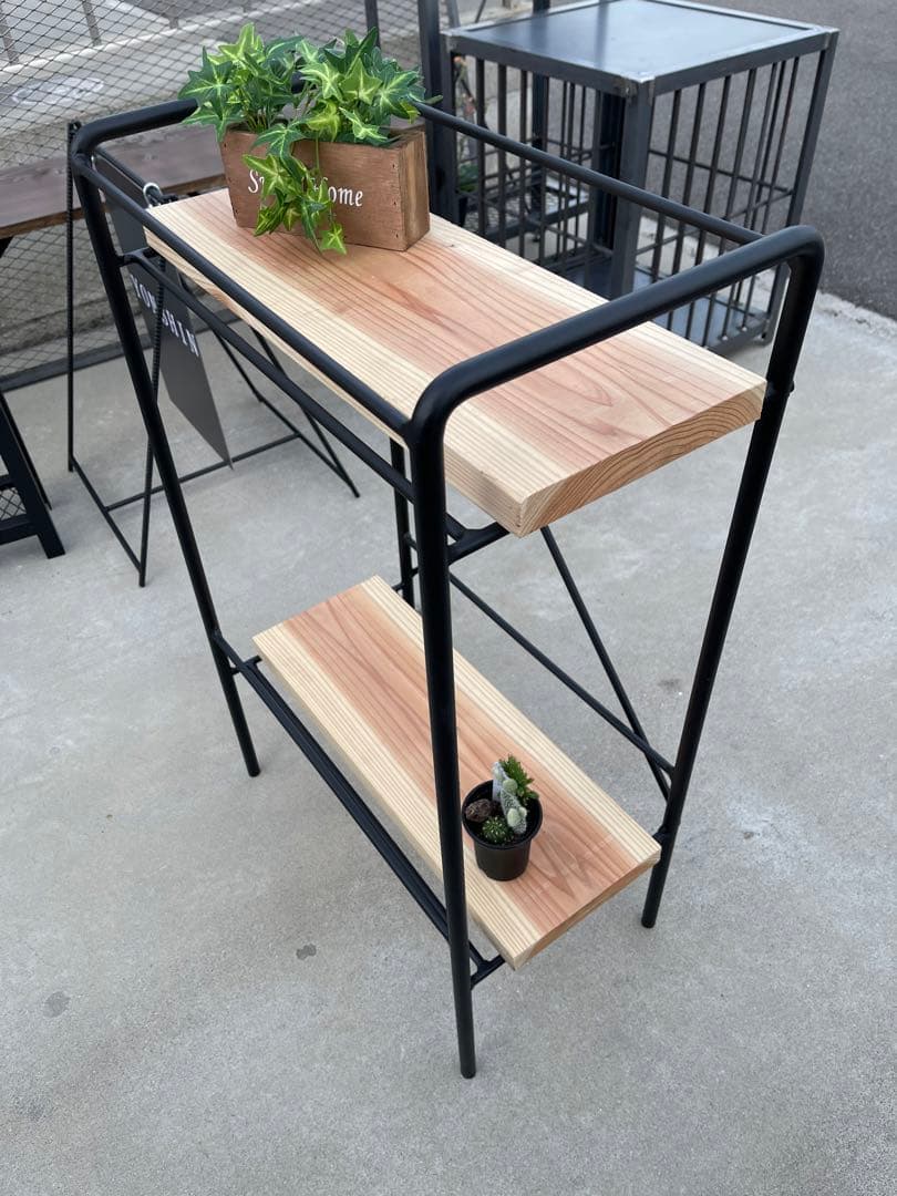 鉄工所のハンドメイド☆キッチンラック☆ワゴン☆インダストリアルデザイン