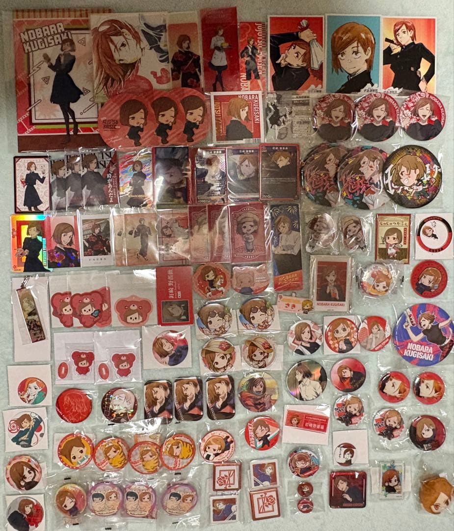 呪術廻戦 釘崎野薔薇 グッズまとめ 缶バッジ キーホルダー カード アクスタ他