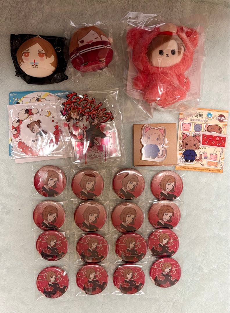呪術廻戦 釘崎野薔薇 グッズまとめ 缶バッジ キーホルダー カード アクスタ他