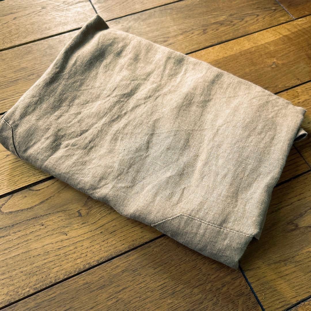 くらし舎　リネンエプロン キャメル