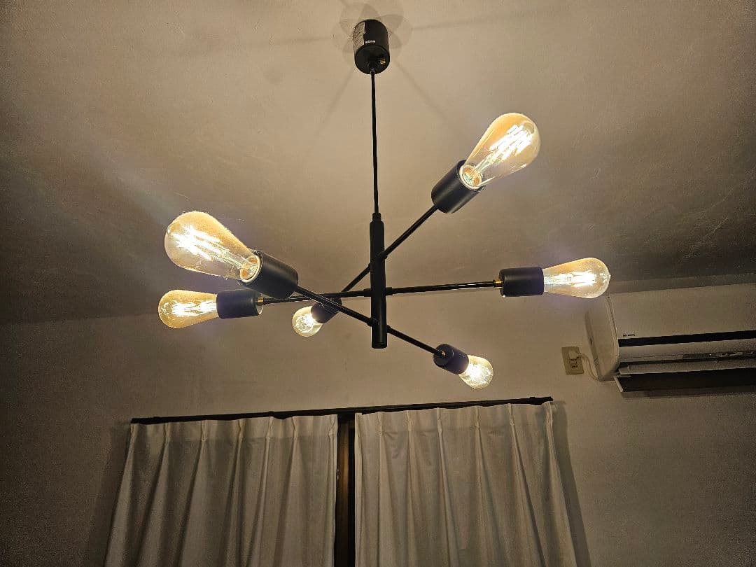 ブラック シーリングライト 6灯