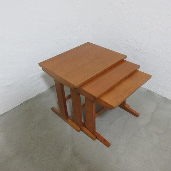 イギリス ビンテージ 家具 ネストテーブル 入れ子式 英国 6085e