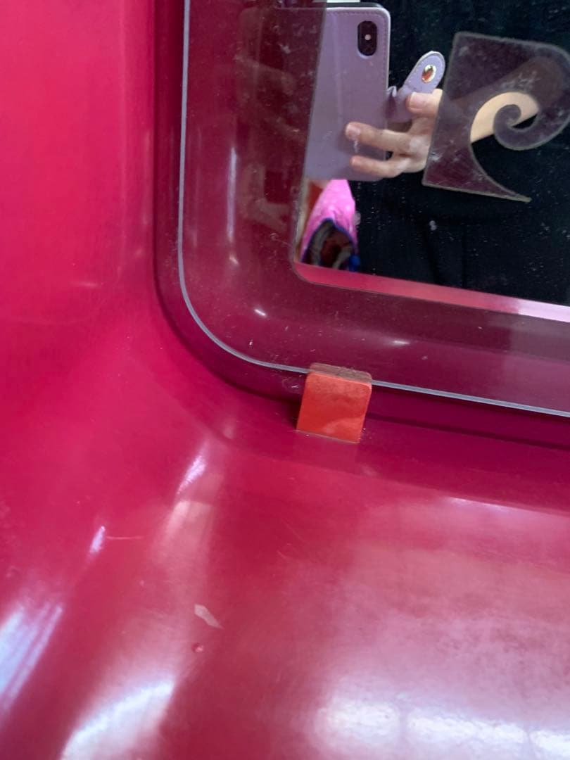 【良品】ピエールカルダン　ミラー　レッド　美容室