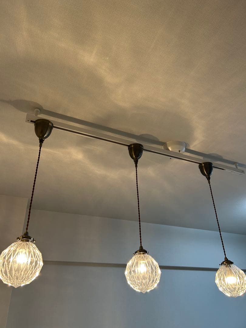 ベリル　クリアペンダントライト 3灯セット