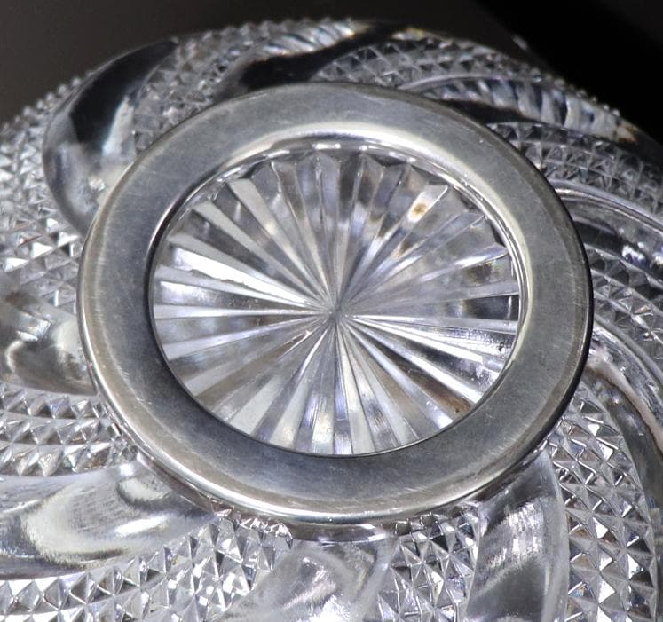 オールド・バカラ セルポンティーヌ 23cm 2.2kg 特大 銀巻鉢 ボウル