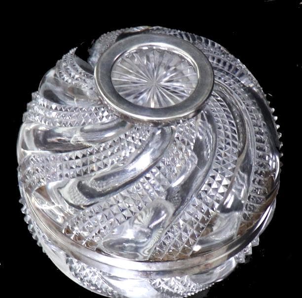 オールド・バカラ セルポンティーヌ 23cm 2.2kg 特大 銀巻鉢 ボウル