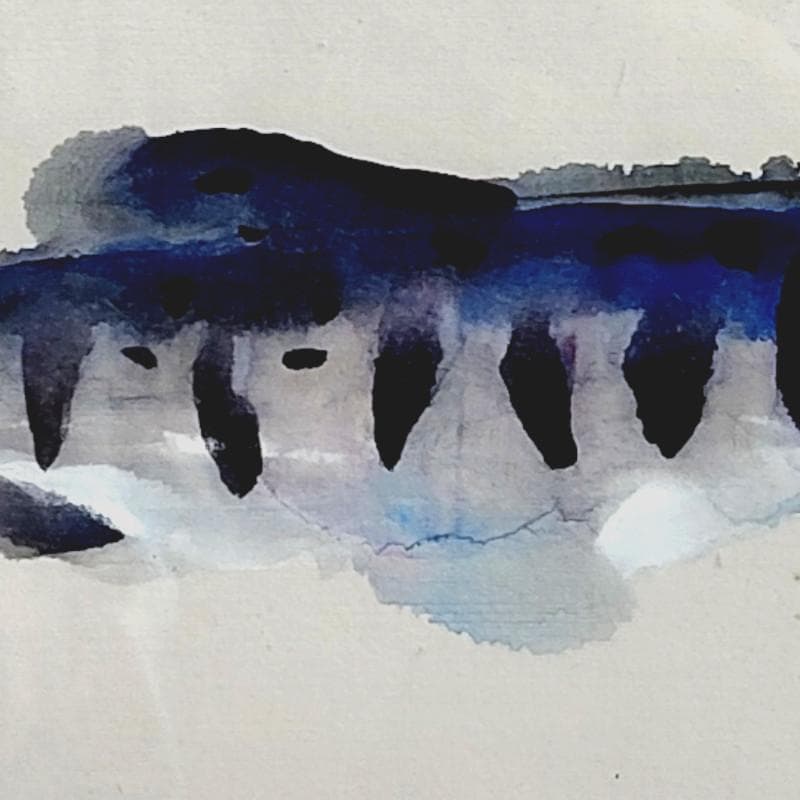 ☆上野山清貢☆ 「やまめ」 水彩画 ◇帝展特選・北海道新聞社文化賞