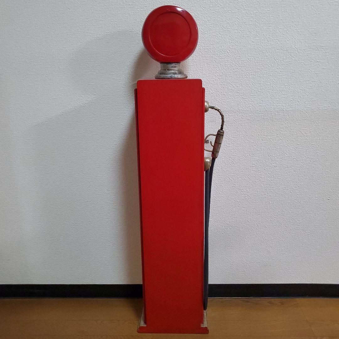 ヴィンテージ風／CDラック／Texaco／ガソリンスタンド型／木製