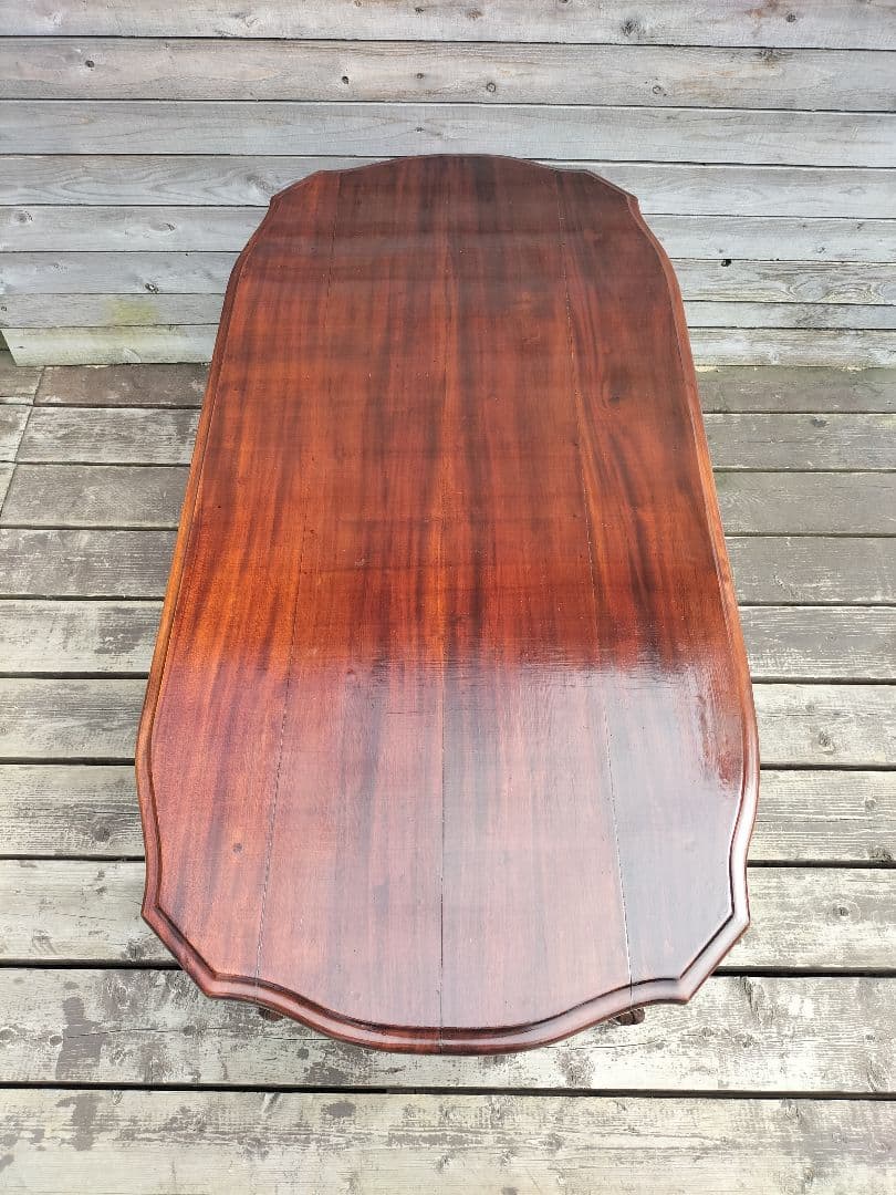 M♦TAD送料込 希少 アンティーク　総無垢　猫脚テーブル ローテーブル