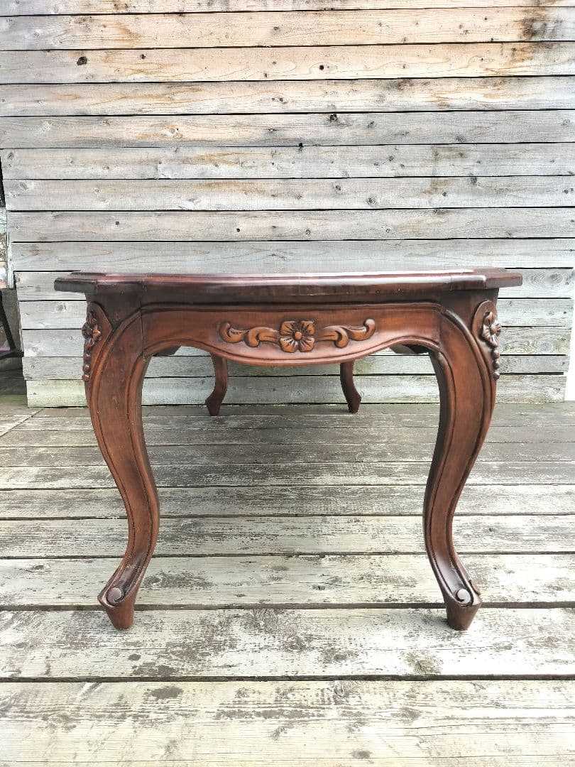 M♦TAD送料込 希少 アンティーク　総無垢　猫脚テーブル ローテーブル