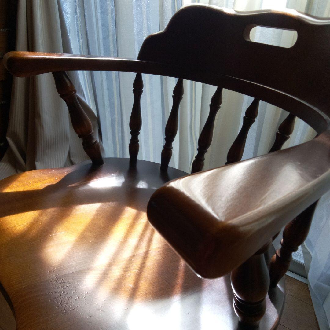 飛騨産業　キツツキ ブラウン木製チェア　アンティーク