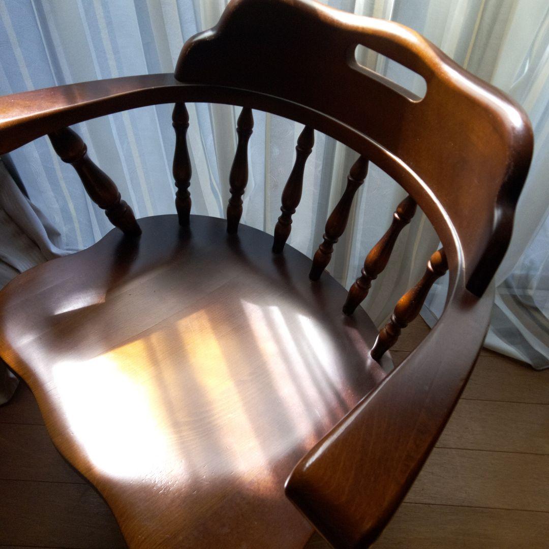 飛騨産業　キツツキ ブラウン木製チェア　アンティーク