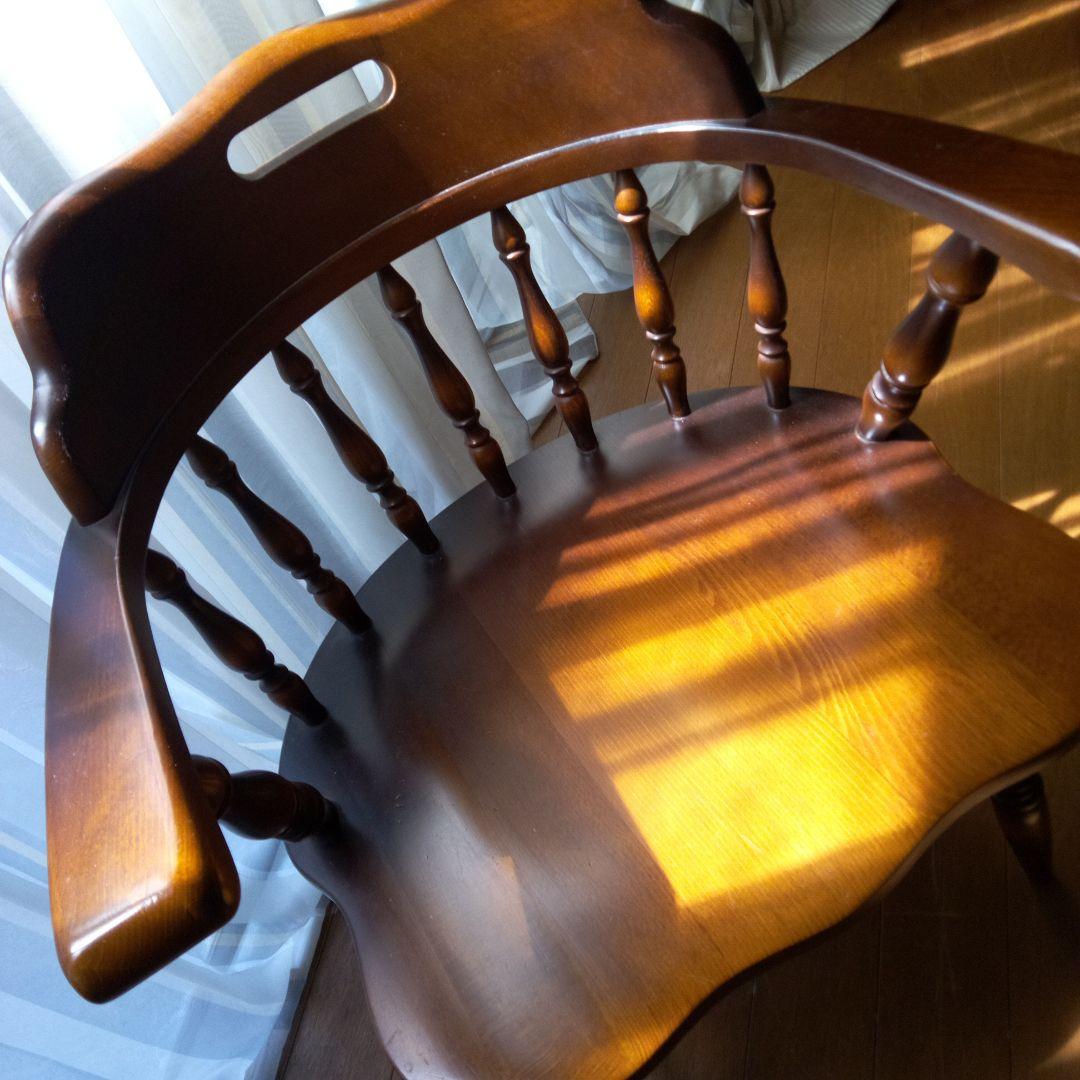 飛騨産業　キツツキ ブラウン木製チェア　アンティーク