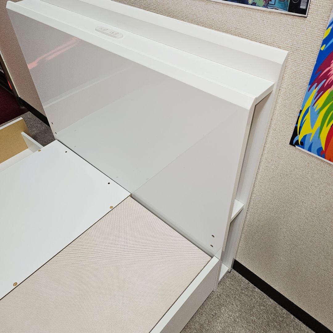 ホワイト シングルベッド東京23区全域送料無料