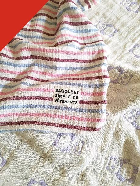 ★★★70×100♡FUWARA♡パープルパンダガーゼケット