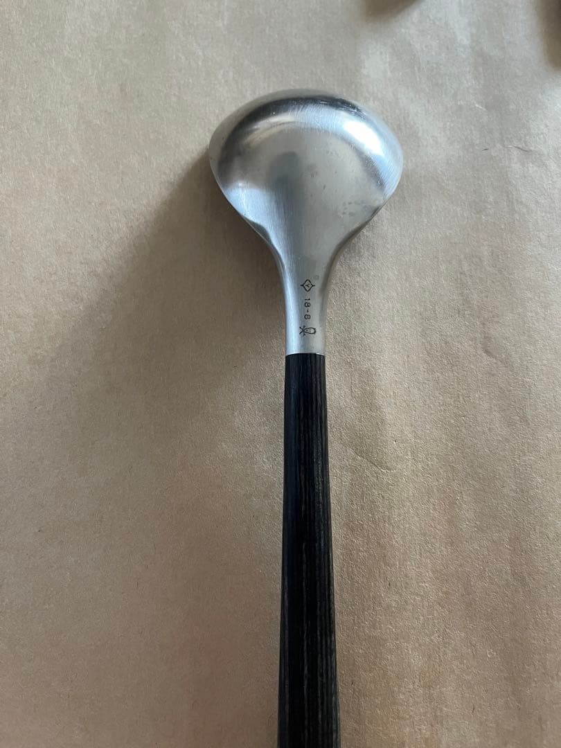 柳宗理　黒柄　デザートスプーン　デザートフォーク　カトラリー　　3本刃