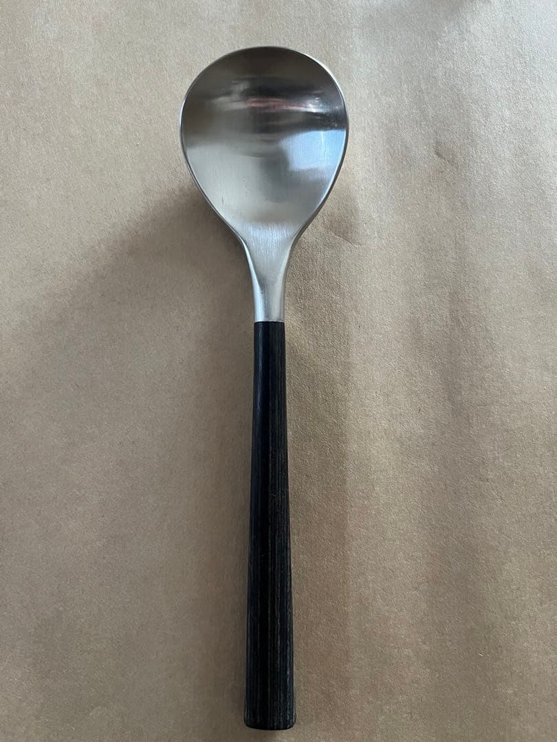 柳宗理　黒柄　デザートスプーン　デザートフォーク　カトラリー　　3本刃